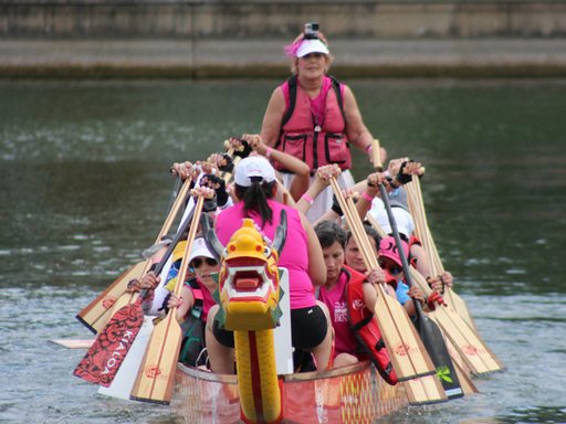 PINK racing in the Irving Dragon Boat Festival
